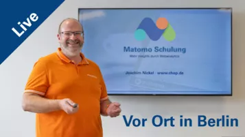 Matomo-Präsenzseminar in Berlin mit dem Experten Joachim Nickel